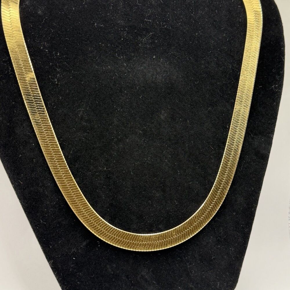 Vintage Italy 925 Sterling Silver Omega Herringbone Necklace 20" 36.1g Signed